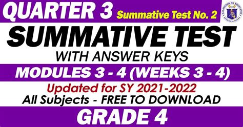 elibro grade 4 quarter 3|GRADE 4: Quarter 3 SUMMATIVE TESTS (COMPILED) With .